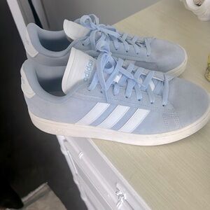 Baby Blue Grand Court Alpha Adida -  worn once size 10 women- similar Gazelles